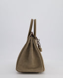 *SUPER RARE* Hermes Birkin 25 Grizzly Retourne Bag in Gris Caillou and Etoupe Swift Leather with Palladium Hardware