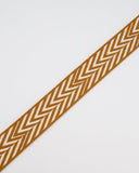 Hermes Gold & White Sangle ZigZag 50mm Bag Strap RRP £1020