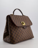 Louis Vuitton Brown Damier Ebene Canvas Bergamo Top Handle Bag with Gold Hardware