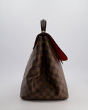Louis Vuitton Brown Damier Ebene Canvas Bergamo Top Handle Bag with Gold Hardware