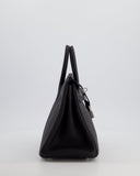 *RARE* Hermes Birkin 25 Retourne Bag in Noir Togo Leather with Palladium Hardware