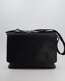 Louis Vuitton Black GM Messenger Bag in Damier Calfskin Leather with Silver Hardware