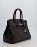 *RARE* Hermes Birkin 30 Retourne Bag in Noir Togo Leather with Palladium Hardware