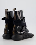 Louis Vuitton Black Patent Leather Bahia Brazil Gladiator Sandals with Monogram Detail Size EU 36.5