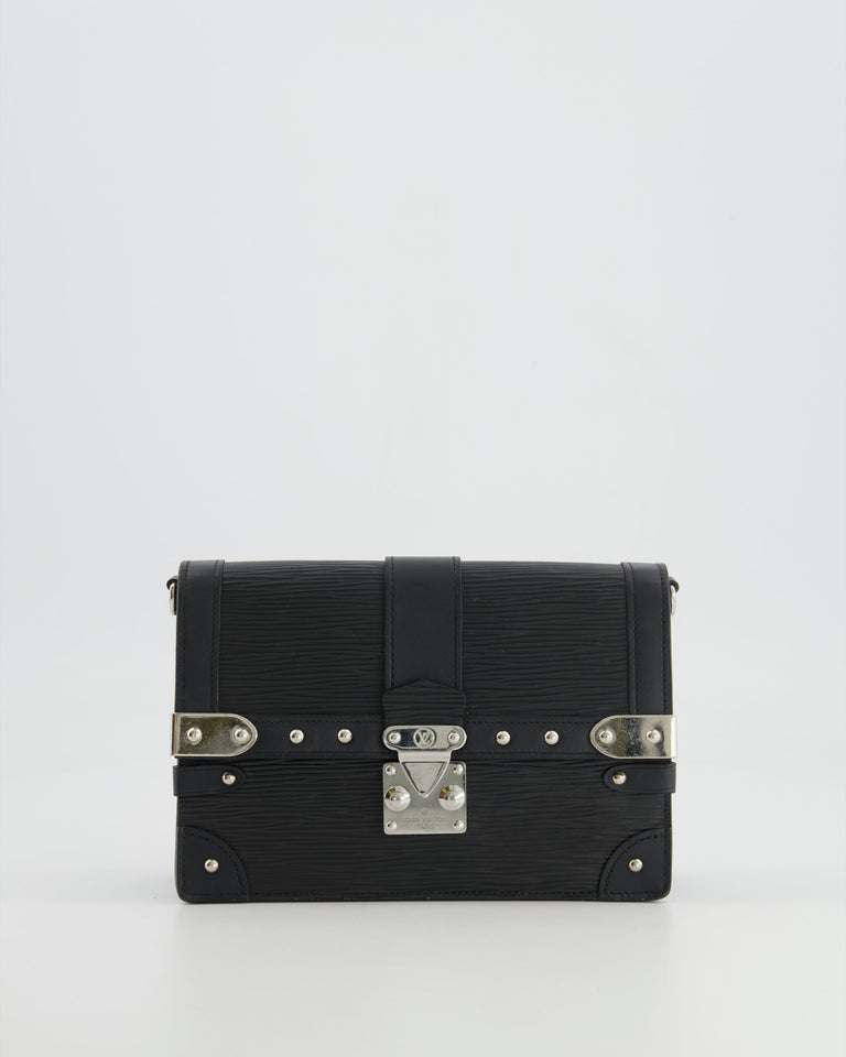 Louis Vuitton Black Trunk Wallet on Chain Bag in Epi Leather with Silver Hardware RRP £2,450