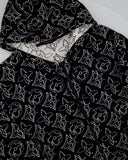 Louis Vuitton x NBA Mens Strategic Flowers Black and White Quilted Hoodie Size XXL (UK 46)