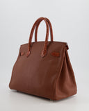 Hermes Birkin 30 Touch Bag in Miel Chèvre Mysore and Crocodile Niloticus Leather with Palladium Hardware