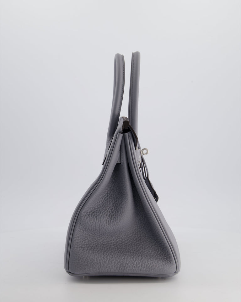 *NEW COLOUR* Hermes Birkin 30 Retourne Bag in Gris Pantin Togo Leather with Palladium Hardware