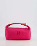 Hermes Small Bride-a-Brac Bag in Hibiscus Canvas with Palladium Hardware