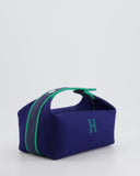 Hermes Small Bride-a-Brac Bag in Blue Marine Canvas with Palladium Hardware
