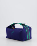 Hermes Small Bride-a-Brac Bag in Blue Marine Canvas with Palladium Hardware