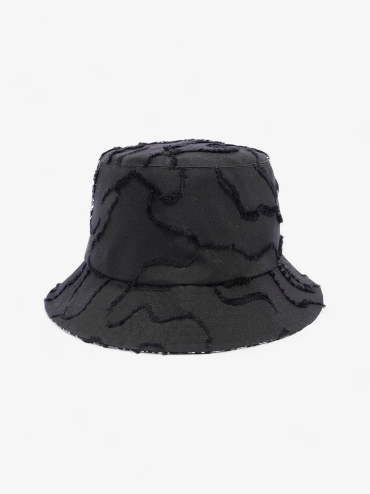 Christian Dior Camouflage Logo Bucket Hat Black Polyester 58