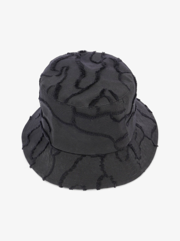 Christian Dior Camouflage Logo Bucket Hat Black Polyester 58