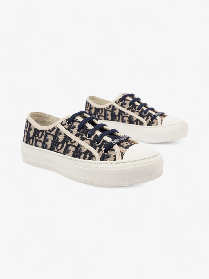 Christian Dior Walk'n'Dior Sneaker Beige / Navy / White Canvas EU 36.5 UK 3.5