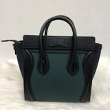 Bi-Coloured Nano Luggage Tote Green/Black