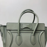 Mini Luggage in Smooth Calfskin Leather Tote - Almond