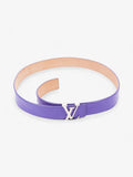 Louis Vuitton LV Initials Belt Purple Epi Leather 85cm 34"