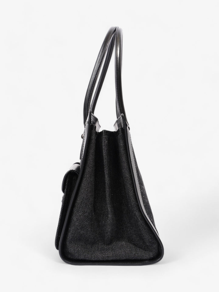 Christian Dior Book Tote Black Denim