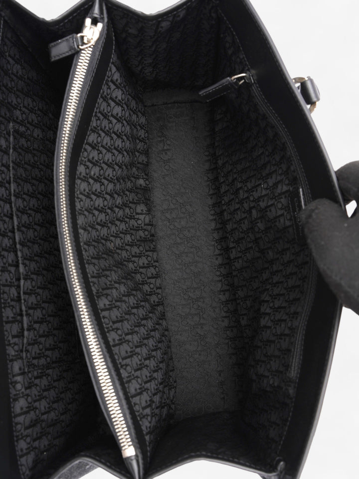 Christian Dior Book Tote Black Denim