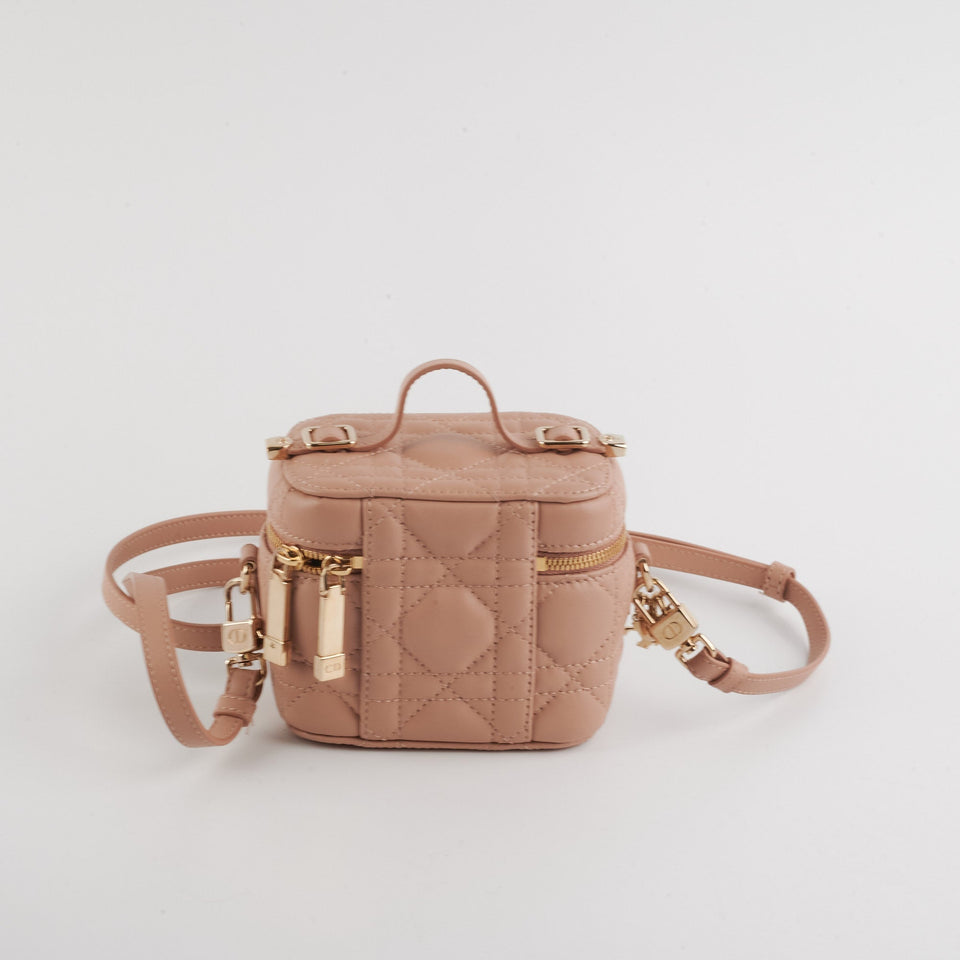 Dior Micro Lady Dior Vanity Case Rose des Vents Pink