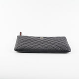Chanel Medium O case Pouch Clutch Caviar Black