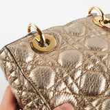 Dior Small Lady Dior Metallic Gold