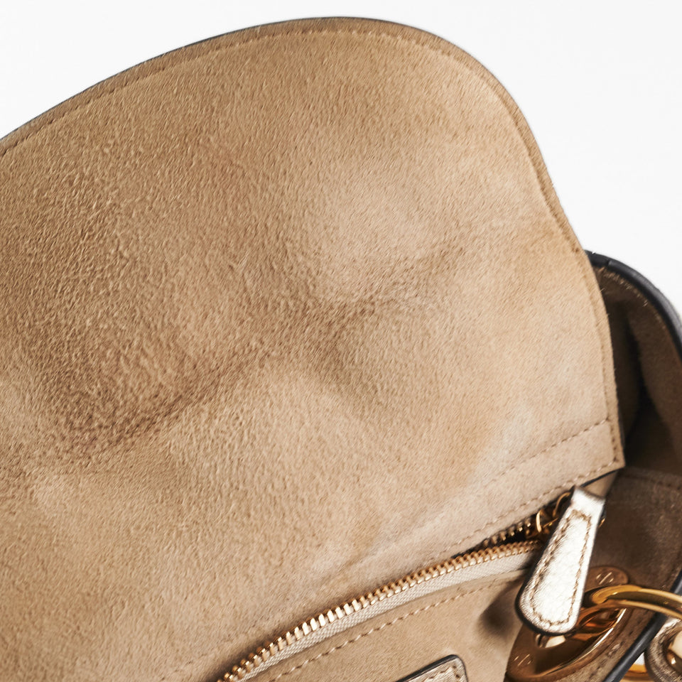 Dior Small Lady Dior Metallic Gold