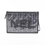 Chanel PVC Black Tweed Clutch
