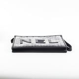 Chanel PVC Black Tweed Clutch