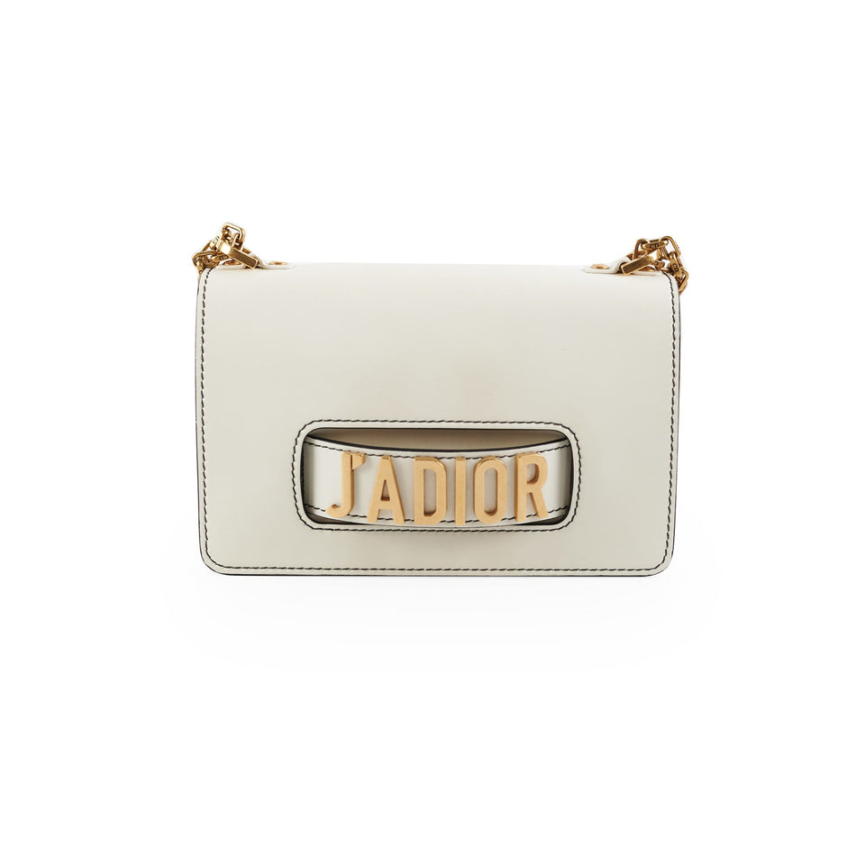 ITEM 27 - Christian Dior J'aDior White Flap Bag