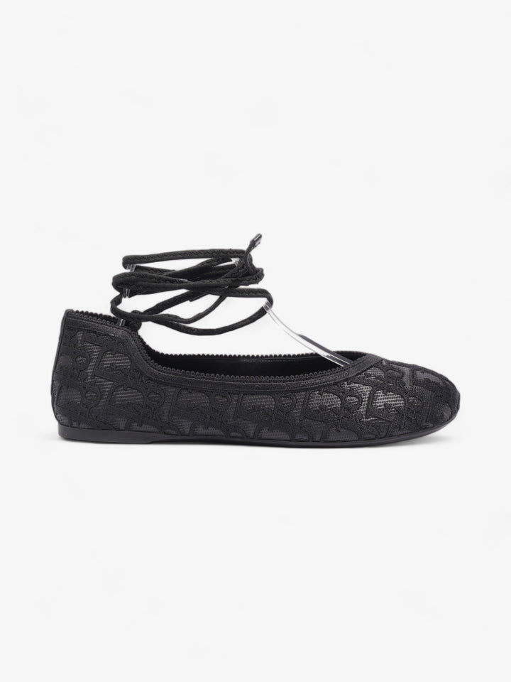 Christian Dior Poeme Ballet Flats Black Cotton EU 39 UK 6