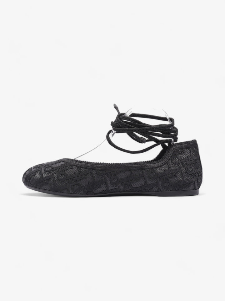 Christian Dior Poeme Ballet Flats Black Cotton EU 39 UK 6