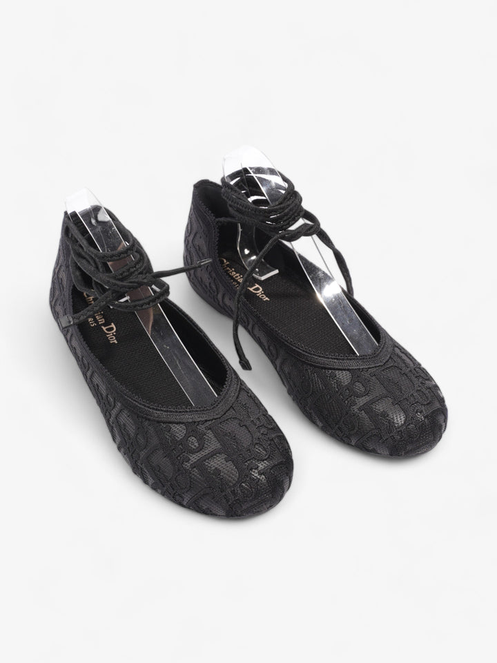Christian Dior Poeme Ballet Flats Black Cotton EU 39 UK 6