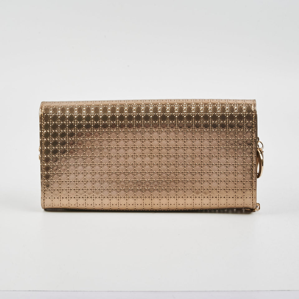 Christian Dior Champange Gold Wallet On Chain  WOC