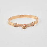 Hermes Collier De Chien Small Gold Diamond Bracelet
