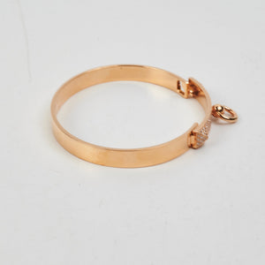 Hermes Collier De Chien Small Gold Diamond Bracelet