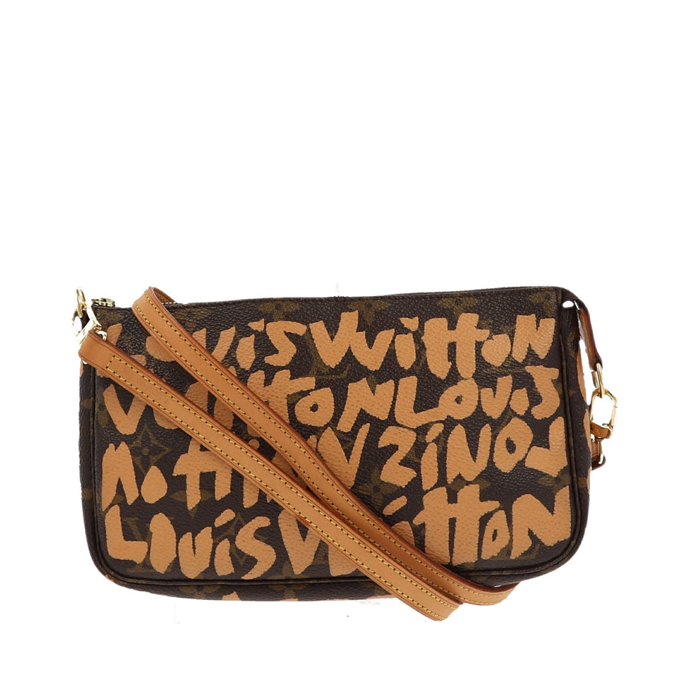 Louis Vuitton Limited Edition x Stephen Spro Graffiti Pochette Accessorie bag