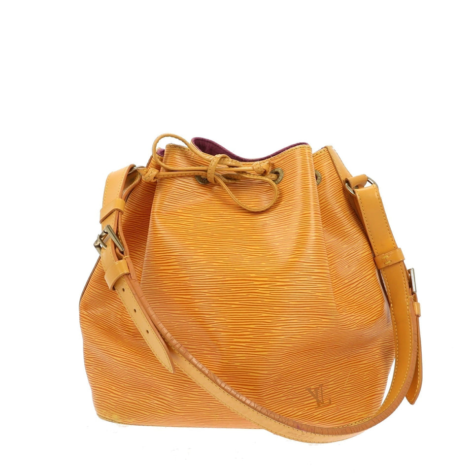 Louis Vuitton Noe Shoulder Bag in Yellow Leather