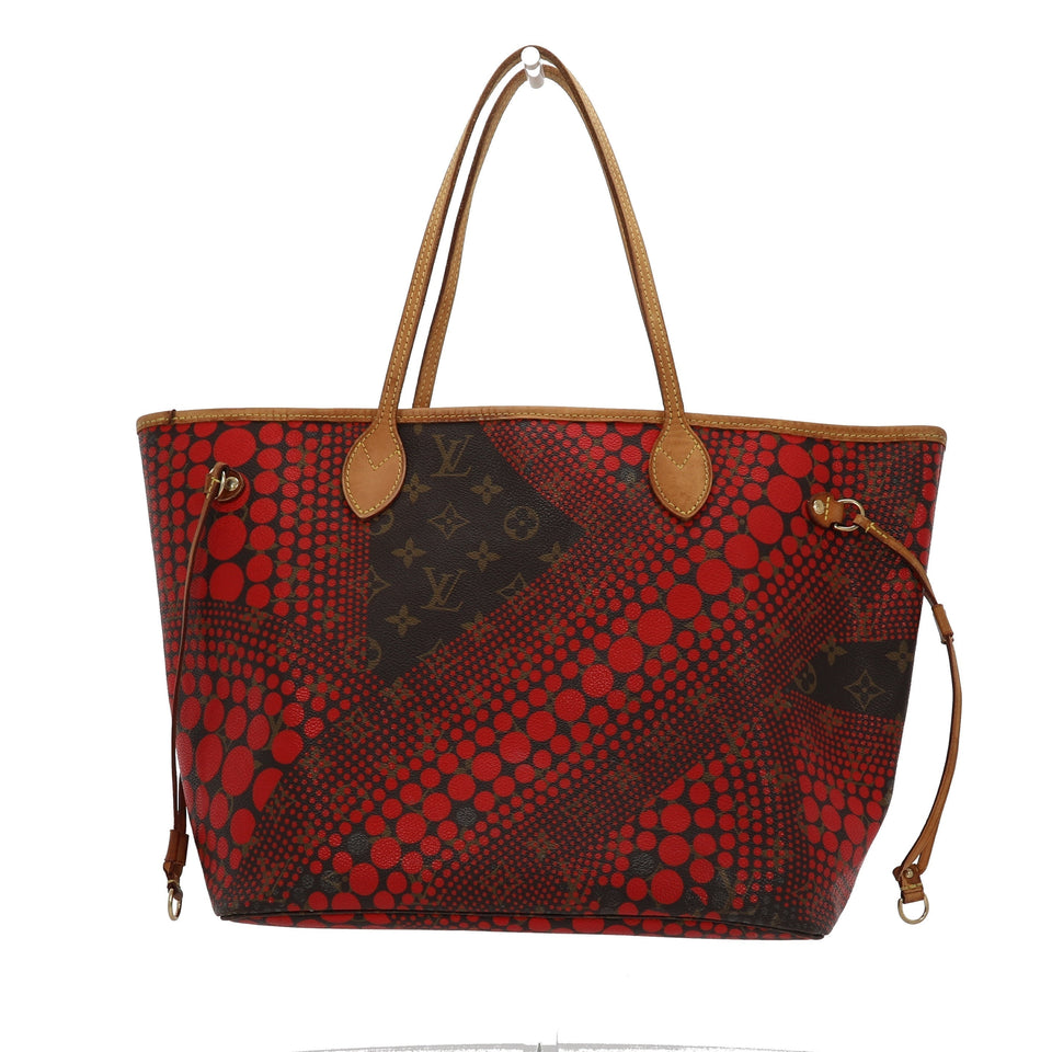 Louis Vuitton Limited Edition Rouge Yayoi Kma Monogram Waves Neverfull MM Bag