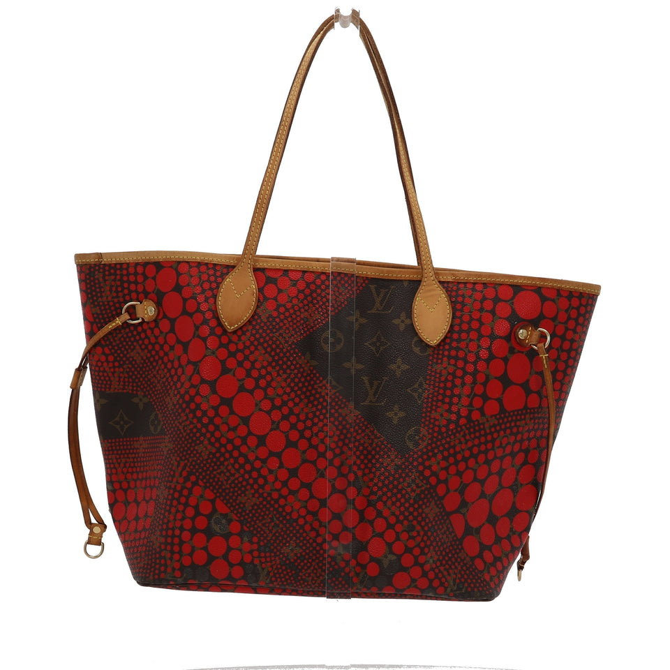 Louis Vuitton Limited Edition Rouge Yayoi Kma Monogram Waves Neverfull MM Bag