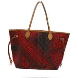 Louis Vuitton Limited Edition Rouge Yayoi Kma Monogram Waves Neverfull MM Bag