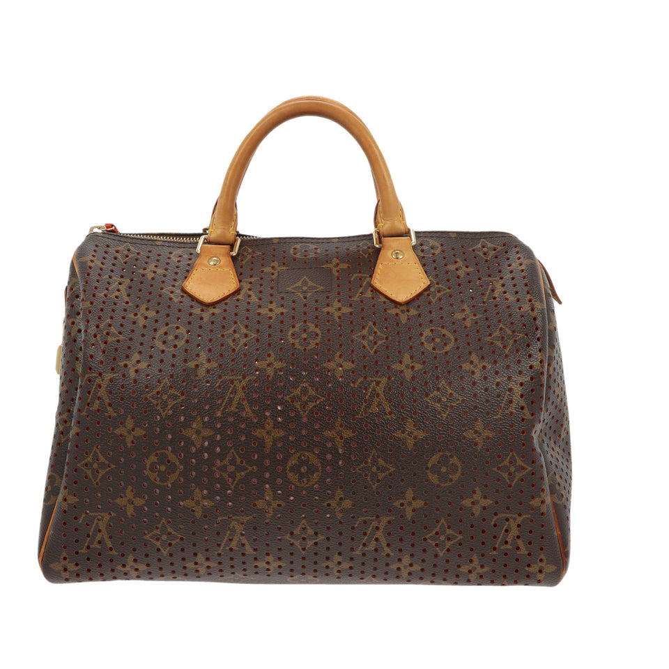 Louis Vuitton Limited Edition Orange Monogram Perforated Handbag