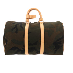 Louis Vuitton X SUPREME X Supreme Keepall Bandouliere 45 Camo Travel Bag