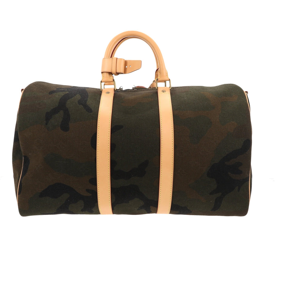 Louis Vuitton X SUPREME X Supreme Keepall Bandouliere 45 Camo Travel Bag