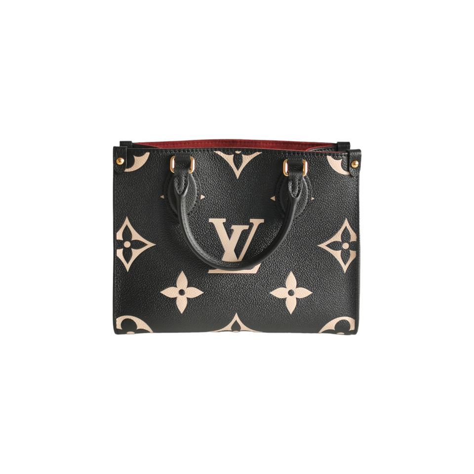 Louis Vuitton Onthego PM Black Monogram Empreinte Leather Tote