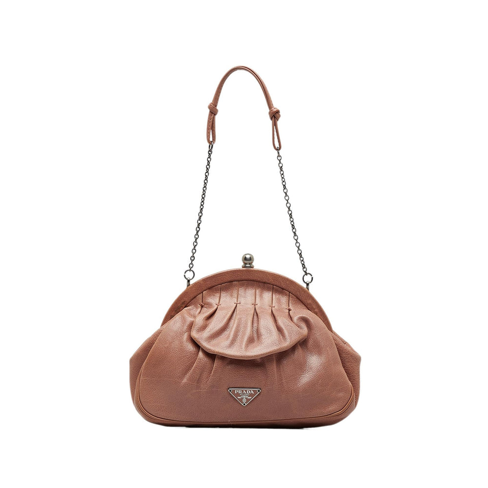 Prada Leather Chain Clutch (SHG-qRtleH)