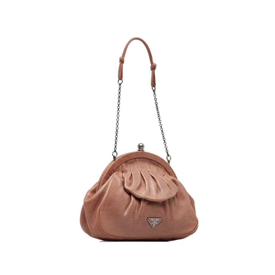 Prada Leather Chain Clutch (SHG-qRtleH)