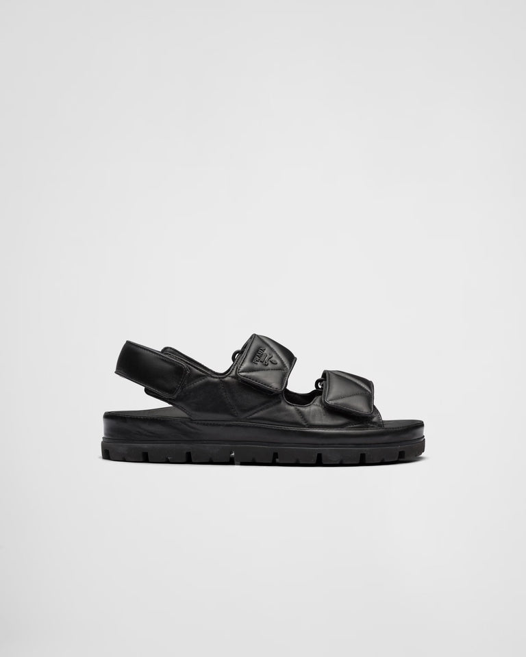 Prada QUILTED NAPPA LEATHER SLINGBACK COMFORT SANDALS