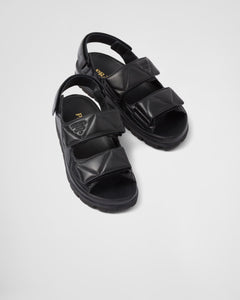 Prada QUILTED NAPPA LEATHER SLINGBACK COMFORT SANDALS