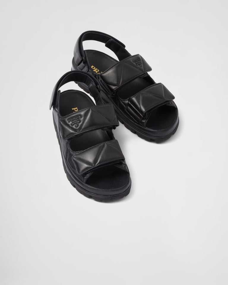 Prada QUILTED NAPPA LEATHER SLINGBACK COMFORT SANDALS